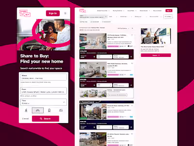 Web design for one of the country's leading property portals