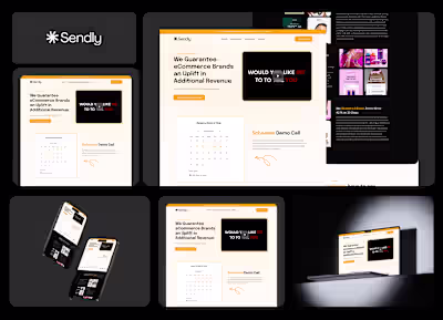Sendly Sales Funnel Landing Page Design
