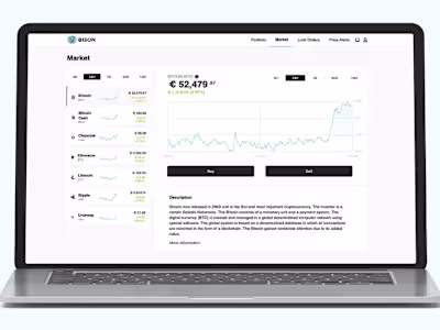 Bison - a crypto trading platform that allows easy stock and cry