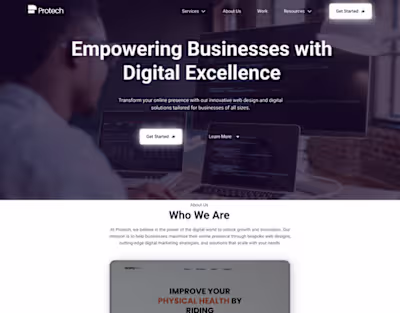 Protech Landing Page
