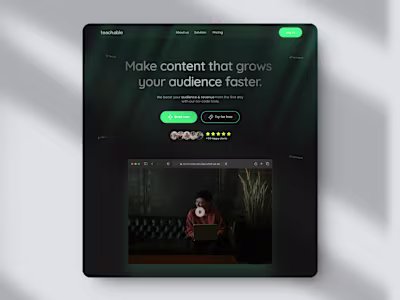 teach:able - Redesign Landing Page
