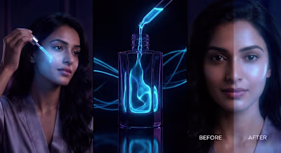 Luxury Skincare Ad Creatives – Neon Glow Product Campaign Ne...