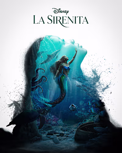 Little Mermaid Poster Design Photomontage