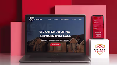 UI and Marketing Design Resources for Shield Roofing, LLC.