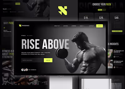 Gym Membership landing page UI UX Figma