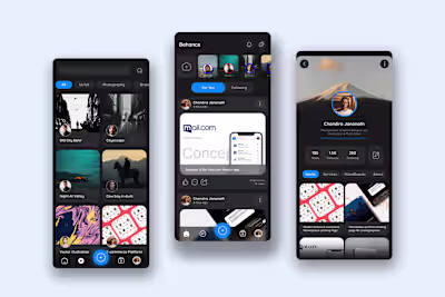 Behance redesign with dark theme :: Behance
