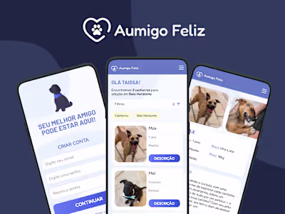 Aumigo Feliz - Estudo de Caso (UX/UI)