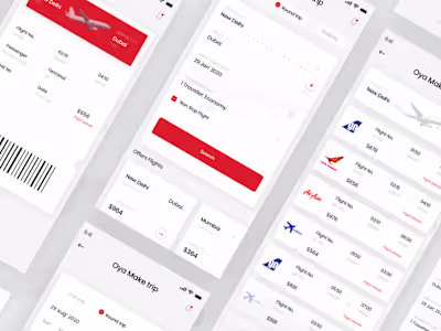 Flight Booking Mobile App Design