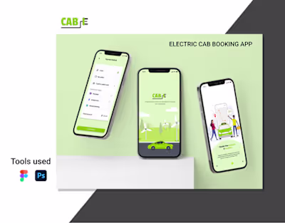 CAB E - Electric Cab Booking App | Behance