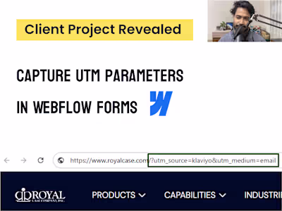 Webflow form customization: Track UTM parameters