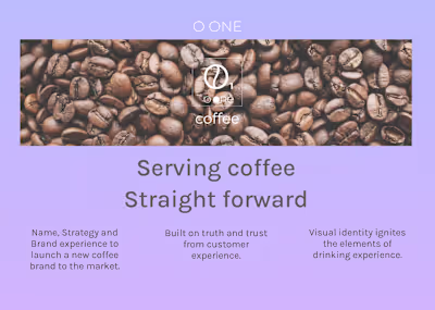 O ONE Coffee :: Behance