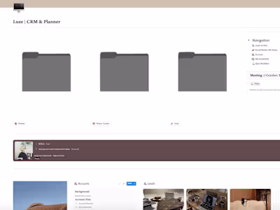 CRM & Planner - LUXE 