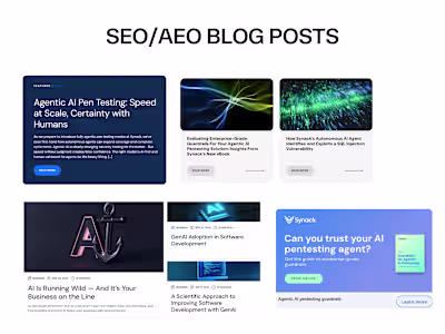 A sneak-peek of SEO/AEO blog posts done for B2B tech compani...