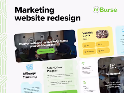 mBurse. Marketing website redesign.