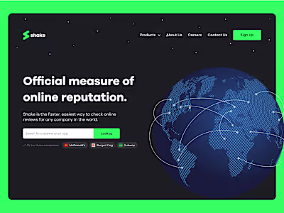 Shake.io (Website Design)