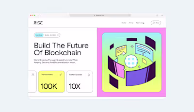 Brand and website design for Rise Chain