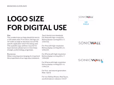 Brand Identity Design for SonicWall