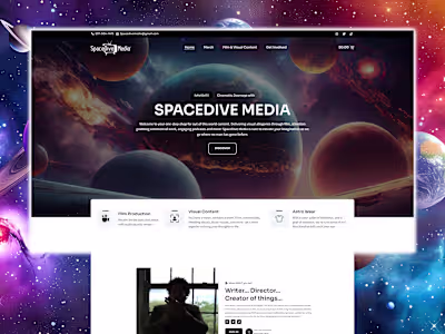 Creative Media Platform Web Design
