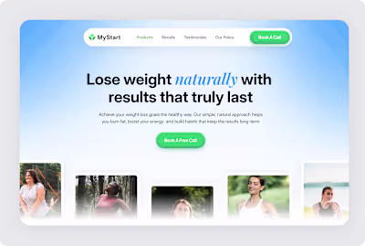 Working on a landing page for a wellness brand. Keeping it c...