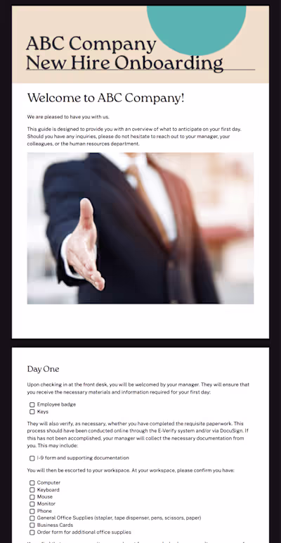 New Employee Onboarding Handbook