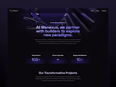 Manexus - Landing Page Design