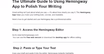 Enhancing Writing Clarity with Hemingway App