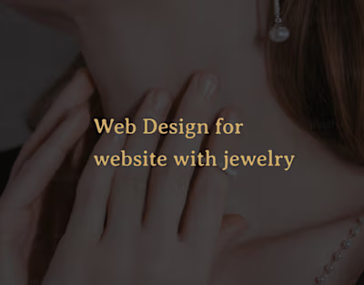 Web design for website with jewelry