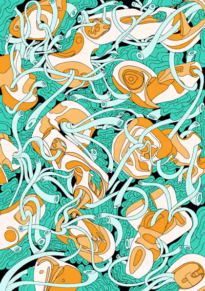 An illustration inspired by Henry Moore sculptures. I had go...