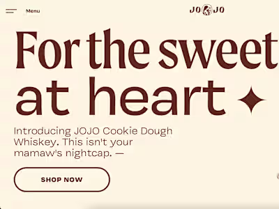 Website design for JOJO whiskey