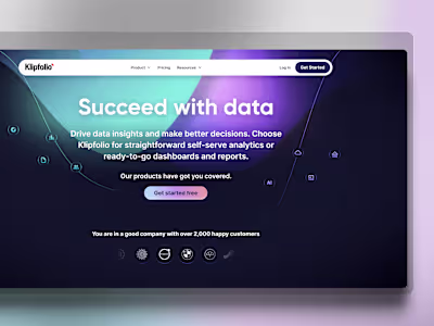 Klipfolio Homepage (2024)