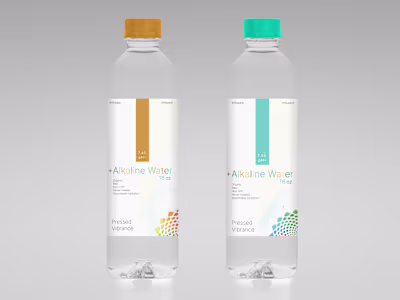 Alkaline Water product label