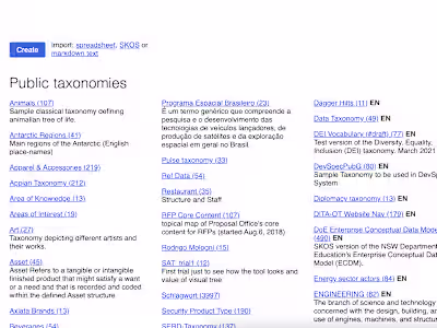 Taxonomy Interface
