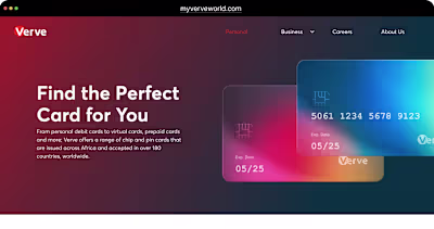 Verve Card Websites