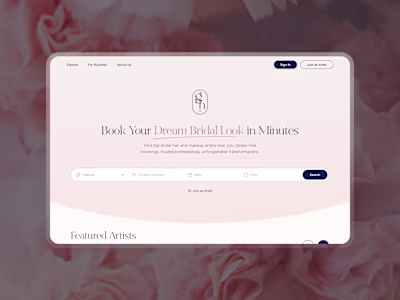 GlamHub – Bridal Hair & Makeup Booking Platform