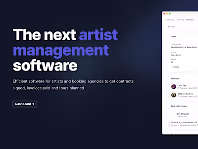 Leading Stagent: Transforming artist booking management