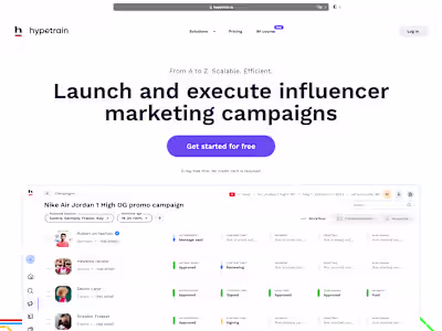 Hypetrain - Launch and execute influencer marketing campaigns