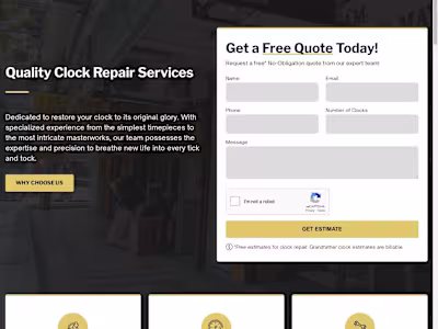 Branding & Web Development for Jam May May Clock Repair