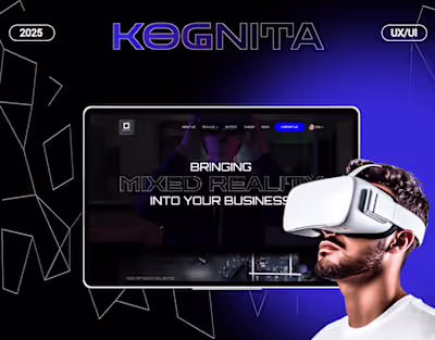 Kognita / AR & VR ? Landing page