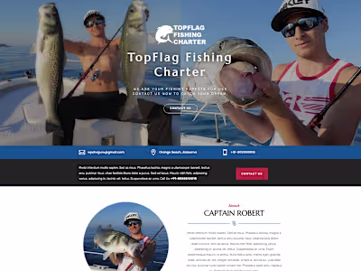 Divi Fishing Website - Divi Mobile Responsive Website