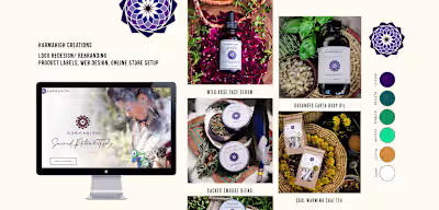 Brand Redesign, Web Redesign, and label design