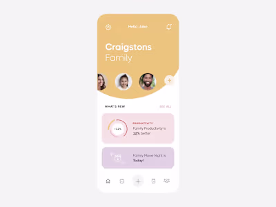 Family Planner Mobile App Interaction