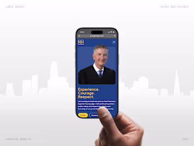 Some shots of a reelection campaign website I worked on last...