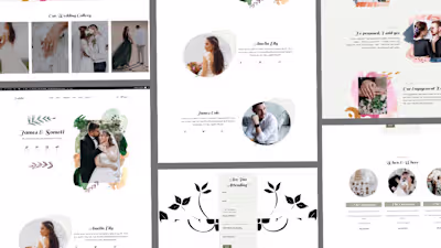 Wedding Events Planning Web design | Wordpress Elementor UI