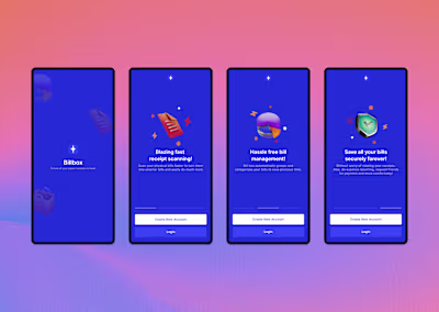 Modern receipt management app 
