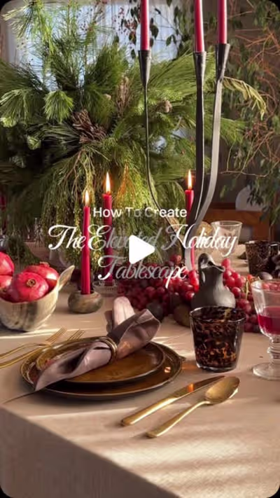 Holiday Tablescape Video for Sabrina Barazin