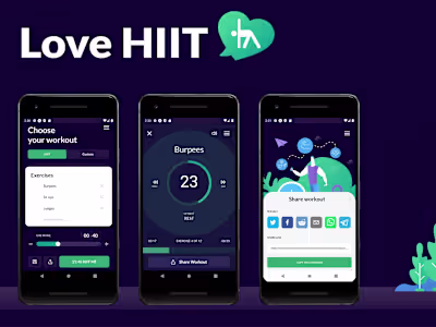 Love HIIT - Mobile App social exercise timer