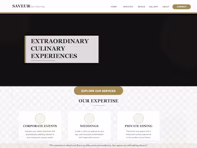 QA of Catering Business Website