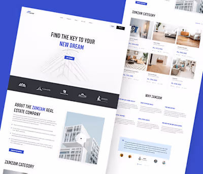 Real Estate Web Design, UIUX