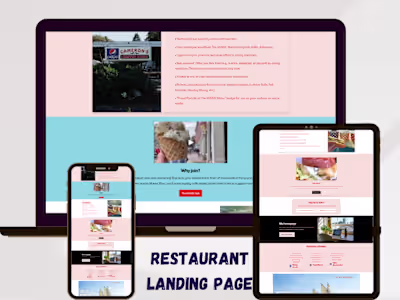 I made a landing page for a Restaurant business on Podia and...