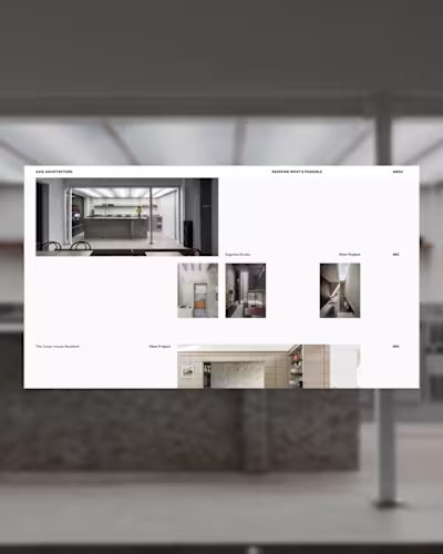 Axis Architecture Landing Page